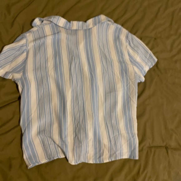 blue striped button up rue 21 shirt - Picture 3 of 4
